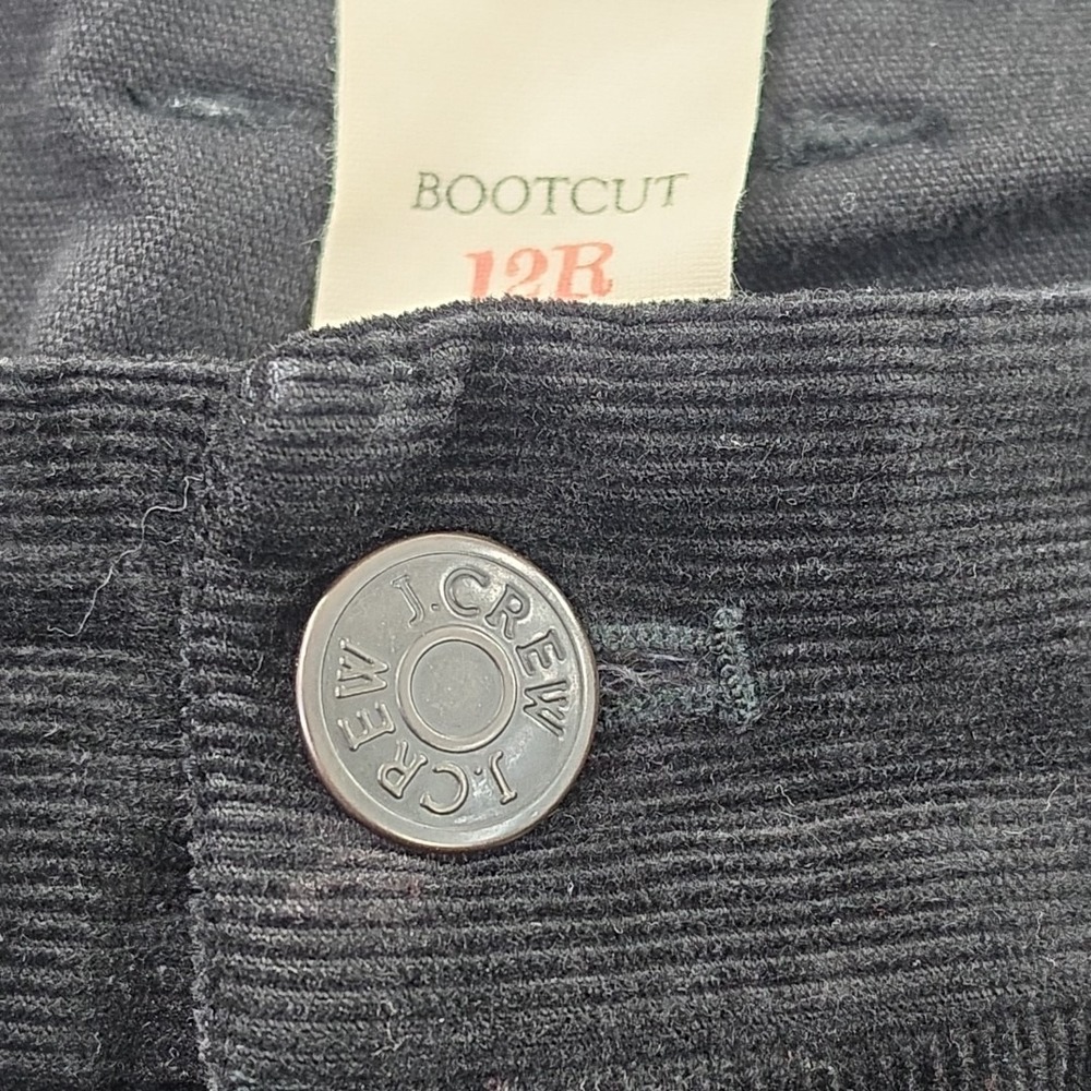 J. Crew Corduroy Pants Womens 12R (36x32) Black Bootcut Stretch Classic Preppy - Picture 5 of 16